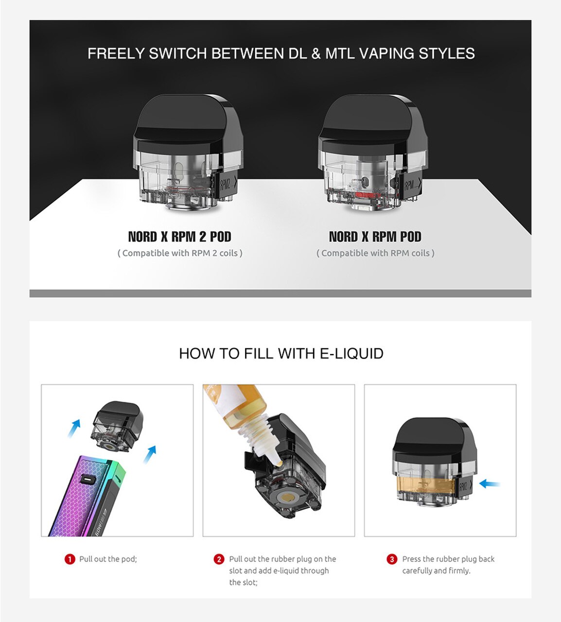 SMOK Nord X Empty Pod 2ml 3pcs - Image 2